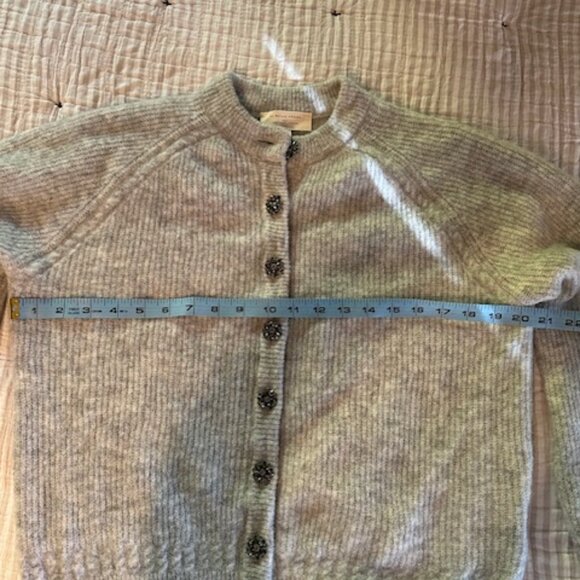 Sezane Othello Cardigan Gris Chiné Perle S - Picture 4 of 8